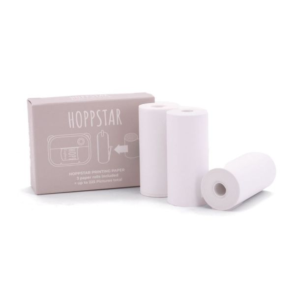 Pack de 3 rouleaux de papier thermique autocollant noir & blanc
