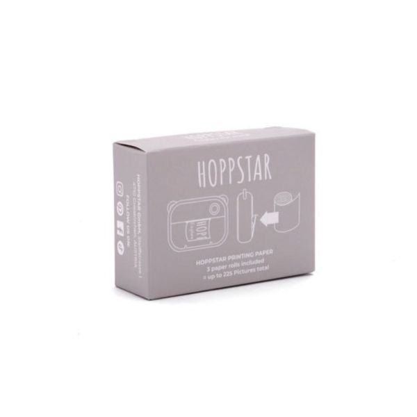 Pack de 3 rouleaux de papier thermique autocollant noir & blanc