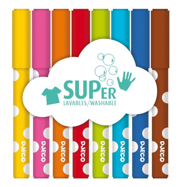 8 feutres lavables pour enfant