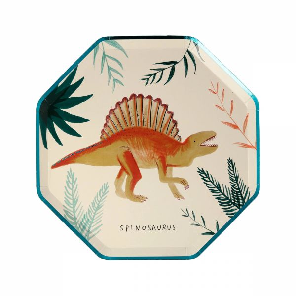 Lot de 8 petites assiettes Royaume des dinosaures