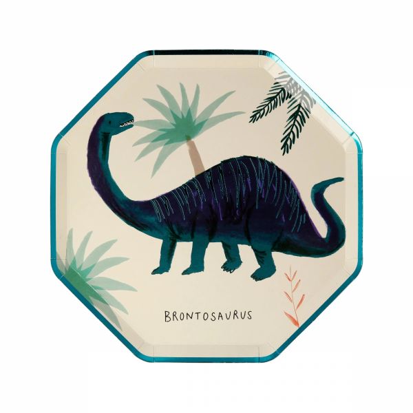 Lot de 8 petites assiettes Royaume des dinosaures