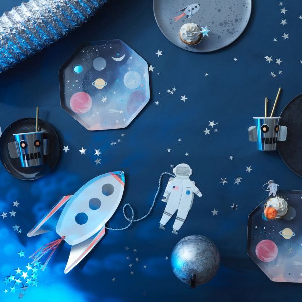 Lot de 16 serviettes Astronautes
