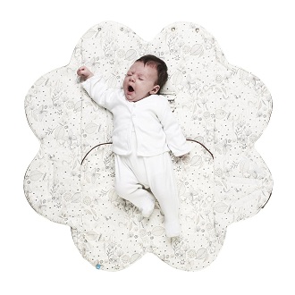 Couverture Fleurs Ecru Toutes saisons