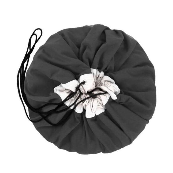Grand sac à jouets / tapis de jeu 2 en 1 Noir