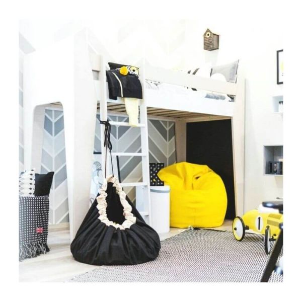 Grand sac à jouets / tapis de jeu 2 en 1 Noir