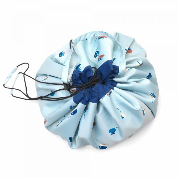 Grand sac à jouets d'extérieur / tapis de jeu 2 en 1 bateaux