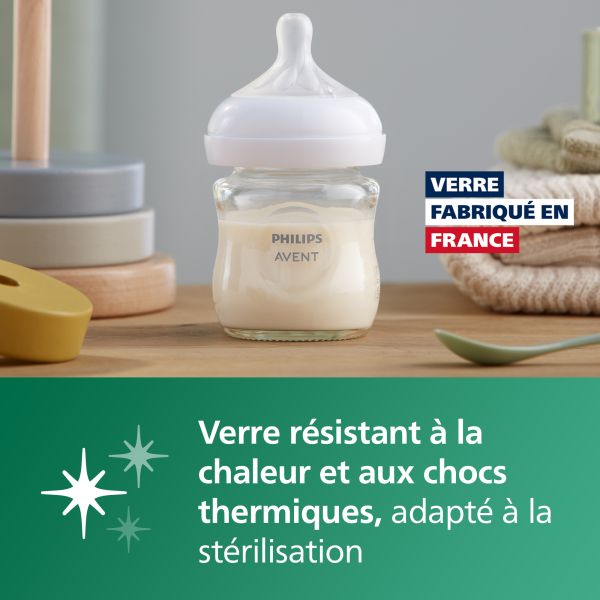 Biberon Natural verre response 120 ml