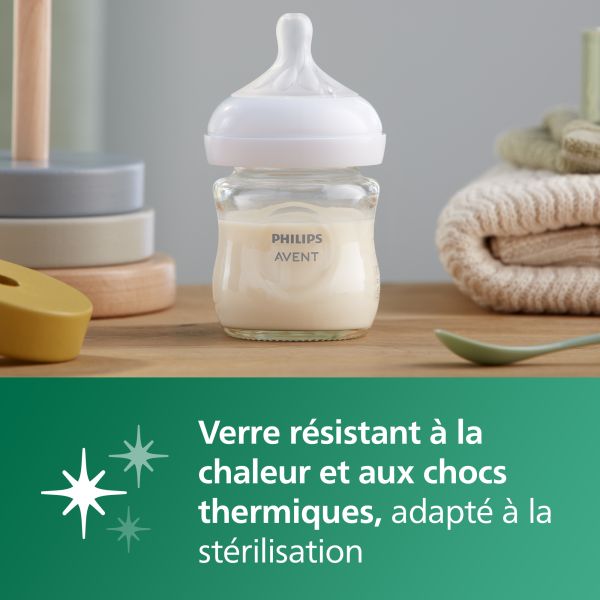 Biberon Natural verre response 120 ml