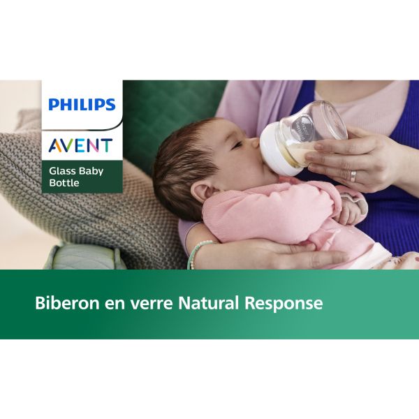 Biberon Natural verre response 120 ml