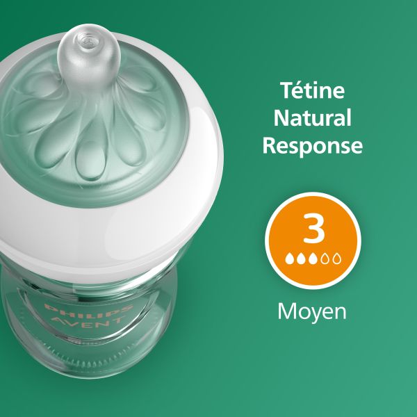 Biberon Natural verre response 240 ml