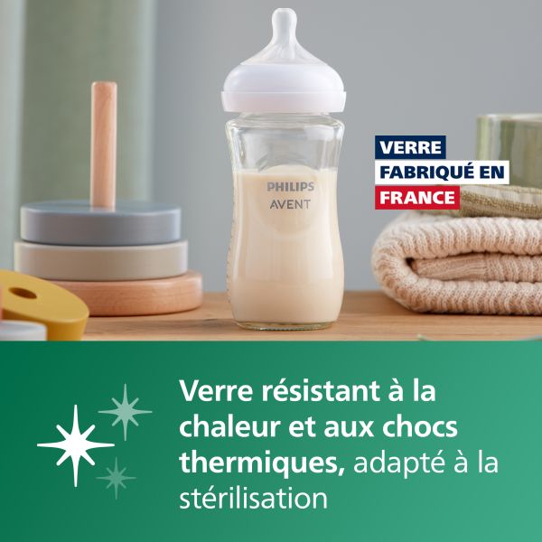 Biberon Natural verre response 240 ml