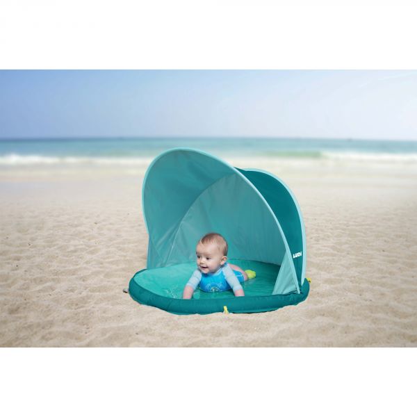 Tente anti UV Piscine couverte bébé Abribaby bleu
