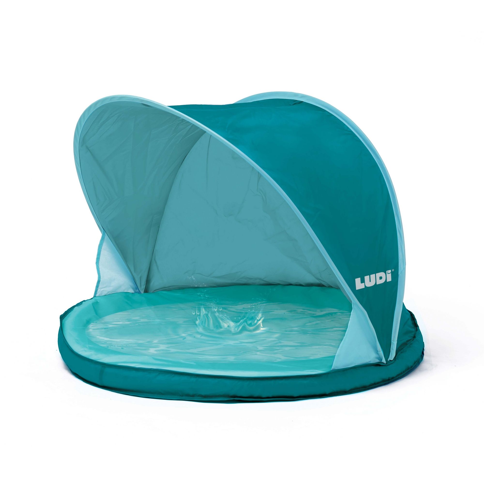 Tente Anti-UV LUDI Abribaby Bleu - Pour Bébé Plage Ou Jardin - Protection Soleil/Vent - Dès La Naissance