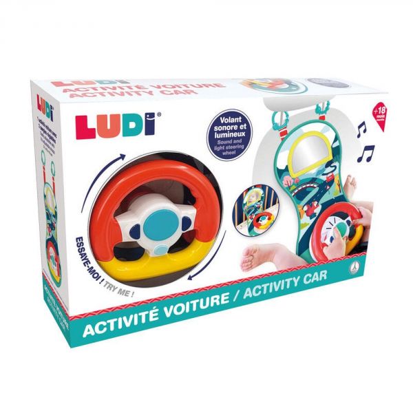 Panneau d'activités volant de voiture