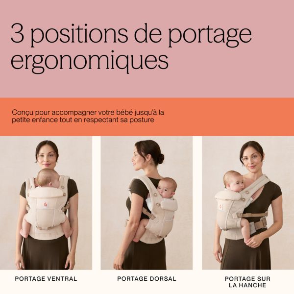 Porte-Bébé Adapt Soft Touch Coton - Gris perle