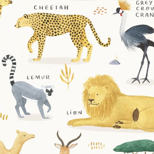 Affiche enfant - Animaux d'Afrique 30 x 40 cm