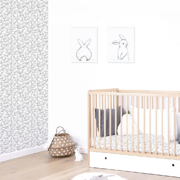 Affiche enfant -  Lapin de face 30 x 40 cm