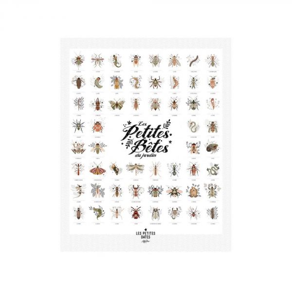Affiche à tamponner Les petites bêtes du jardin