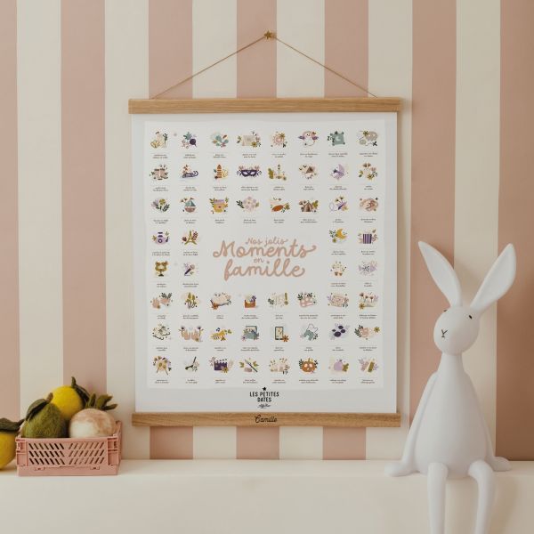 Affiche à tamponner Nos jolis moments en famille