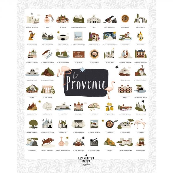 Affiche à tamponner sur la Provence
