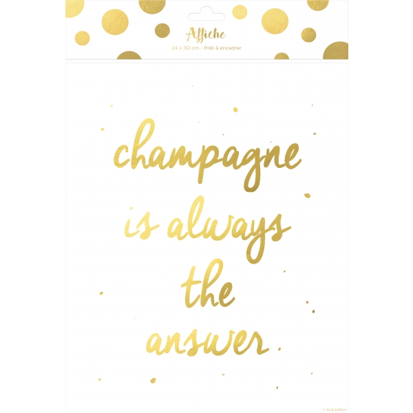 Affiche 24 X 30 Champagne
