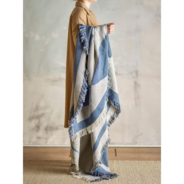 Plaid en coton recyclé Agno 160x130 cm