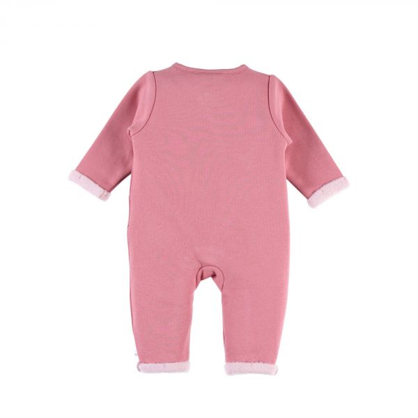 Combinaison chouette en sweatolodoux rose 3 mois