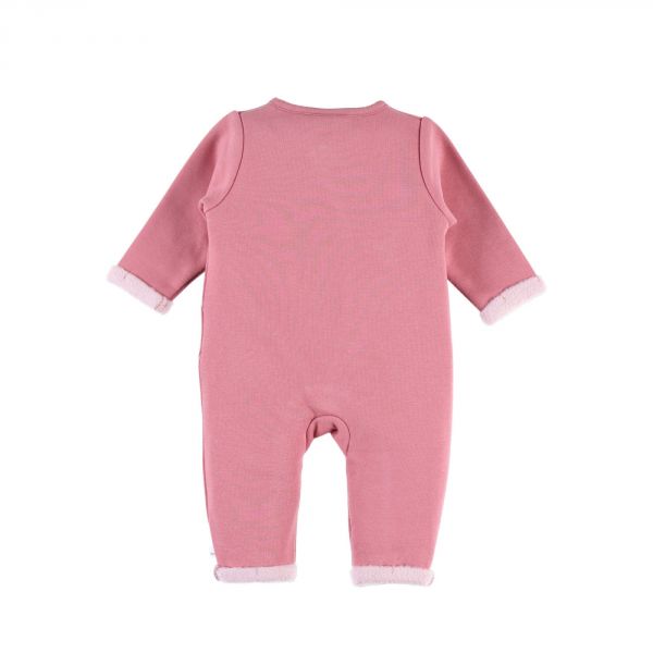 Combinaison chouette en sweatolodoux rose 6 mois