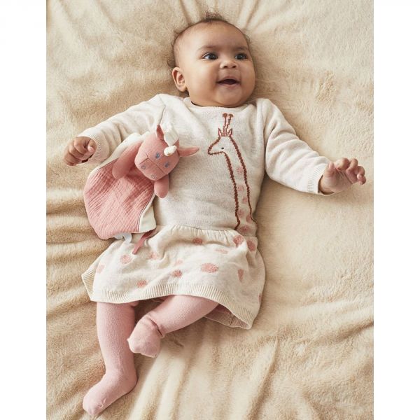 Robe girafe beige/rose 1 mois
