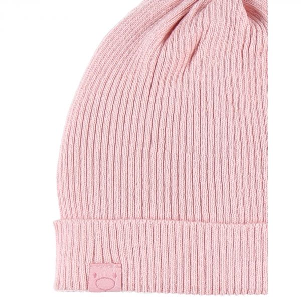 Bonnet de naissance bio rose