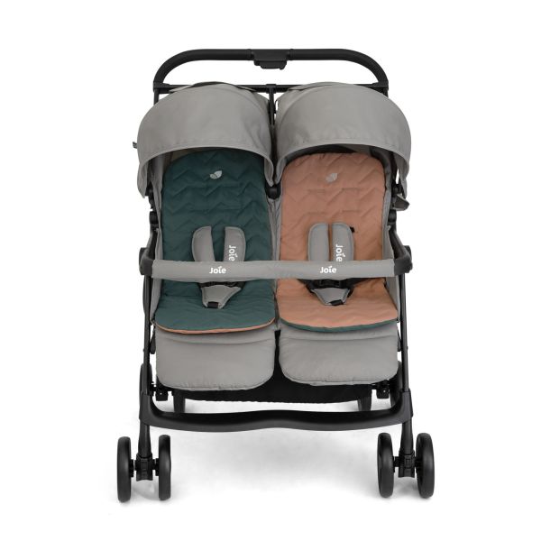 Poussette double Aire Twin Pebble gris