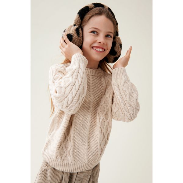 Cache-oreilles en polaire Albero Mega Leo Oat Mix