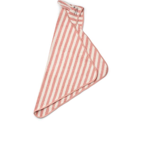 Cape de bain bébé Albert 70x70 cm Coral blush Crème de la Crème