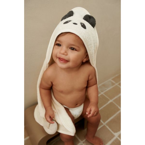 Cape de bain 70x70 cm Albert Panda crème de la crème
