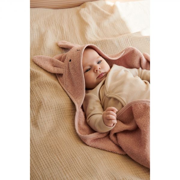 Cape de bain Albert Rabbit rose