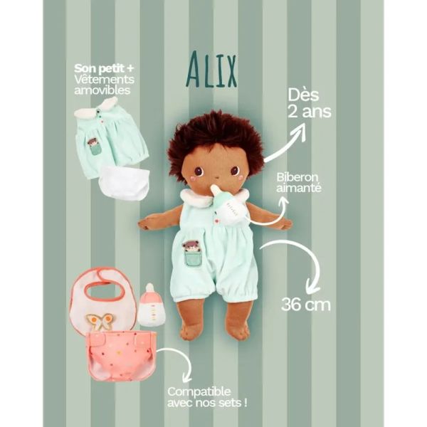 Poupon en tissu 36cm Alix