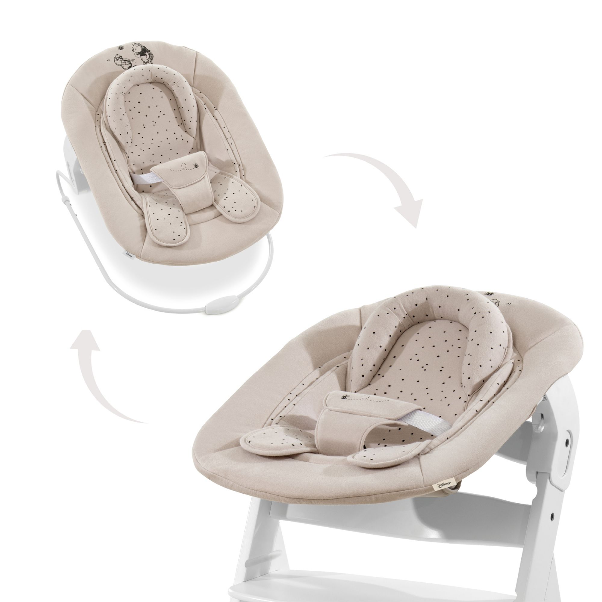 Transat balancelle pour chaise haute évolutive Alpha 2 en 1 naturel - Made  in Bébé