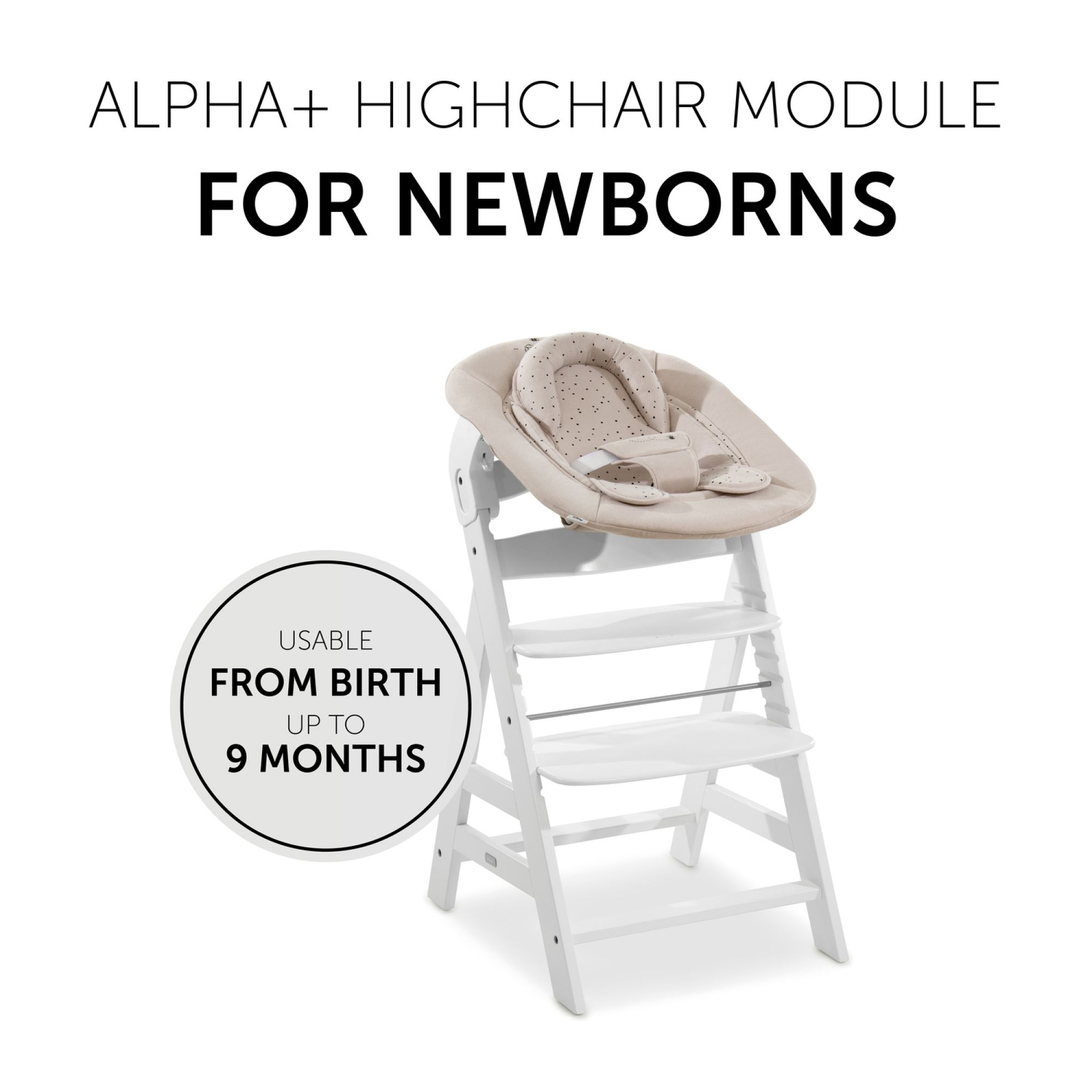 Hauck Alpha Bouncer Transat Nouveau-Né 3 En 1, Douillet, Dès La Naissance  Pour Chaise Haute Ã‰volutive En Bois Alpha+ Et Beta+, Grande Surface, Avec  Réducteur, Bambi Rose : : Bébé et Puériculture