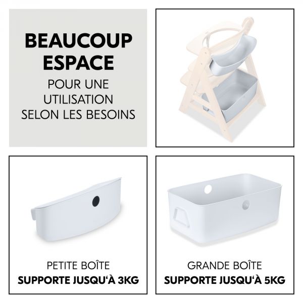 Boîtes de rangement pour chaise haute Alpha+