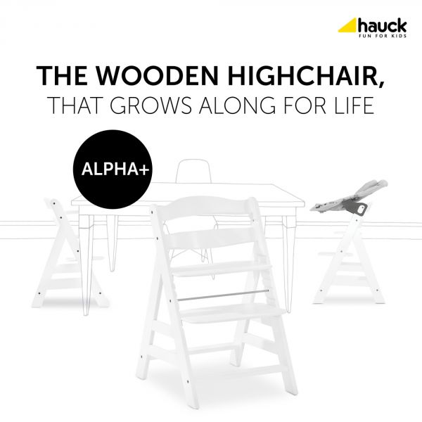 Chaise haute évolutive Alpha+ Blanche