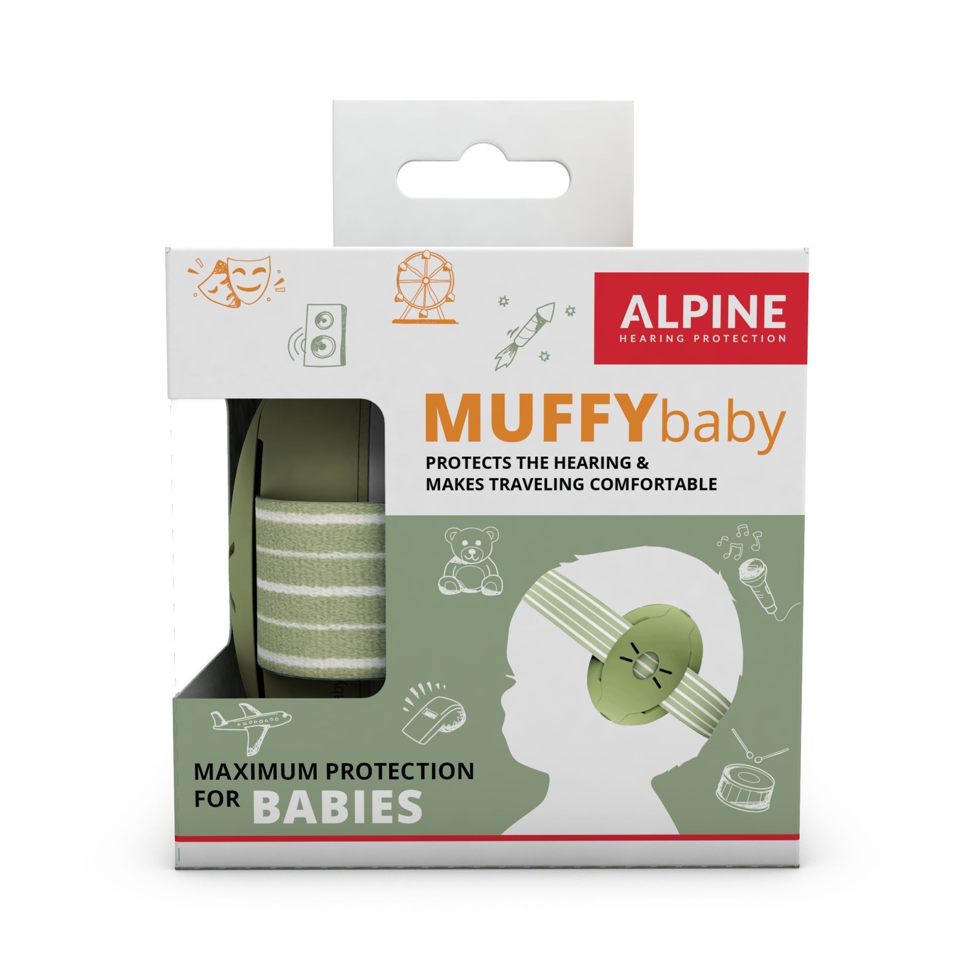 Acheter ALPINE MBABY-SLG MUFFY CASQUE ANTI-BRUIT POUR BÉBÉ (-23 dB) VERT