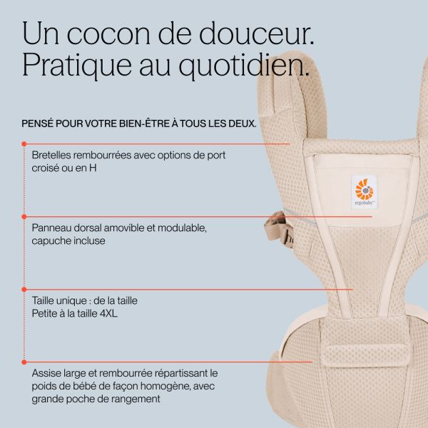 Porte bébé Alta Hip Seat Camel brown