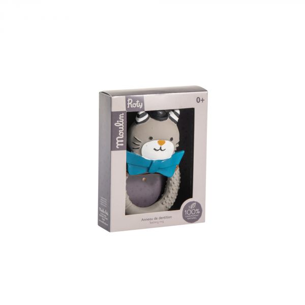 Anneau de dentition Les moustaches - Chat gris