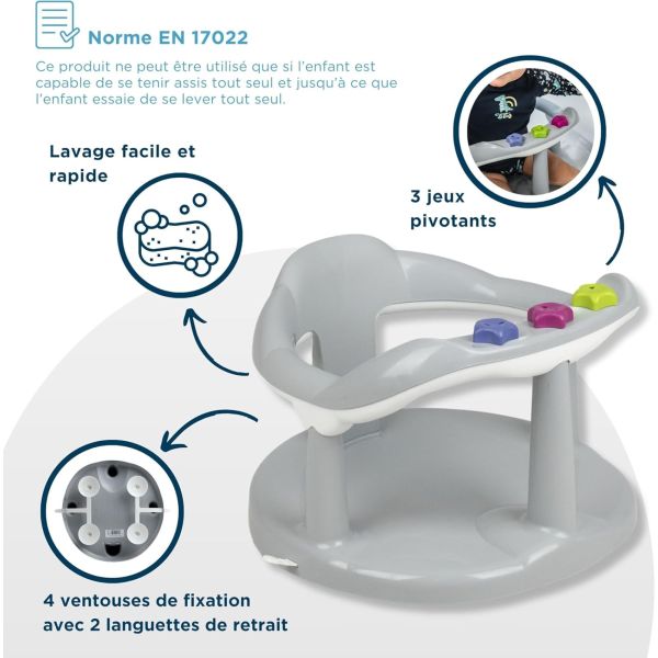 Anneau de bain Aquababy Gris velours