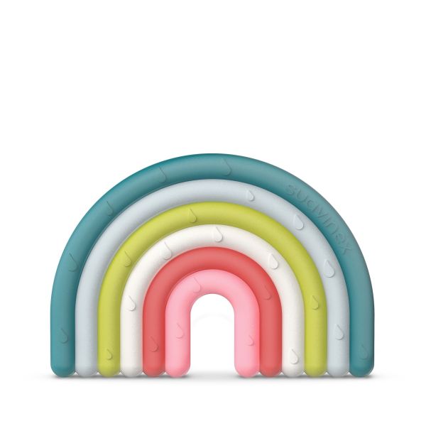 Anneau de dentition silicone Arc en ciel