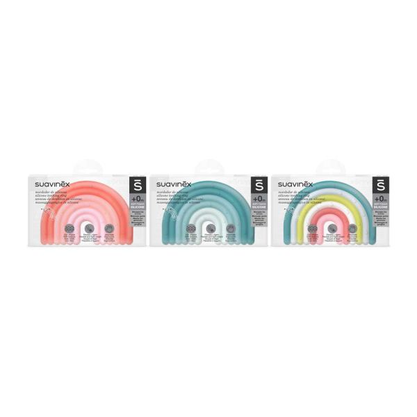 Anneau de dentition silicone Arc en ciel