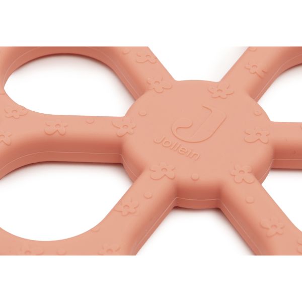 Anneau de dentition silicone bébé Flower Coral Rose