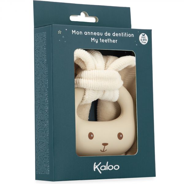 Anneau de dentition lapin en silicone Crème