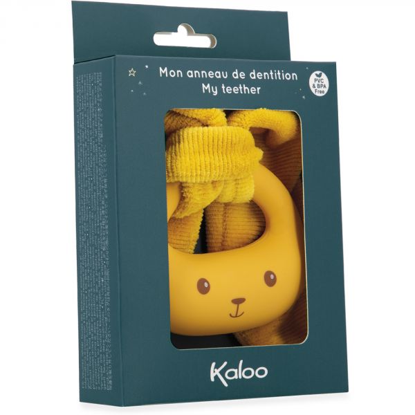 Anneau de dentition lapin en silicone Ocre