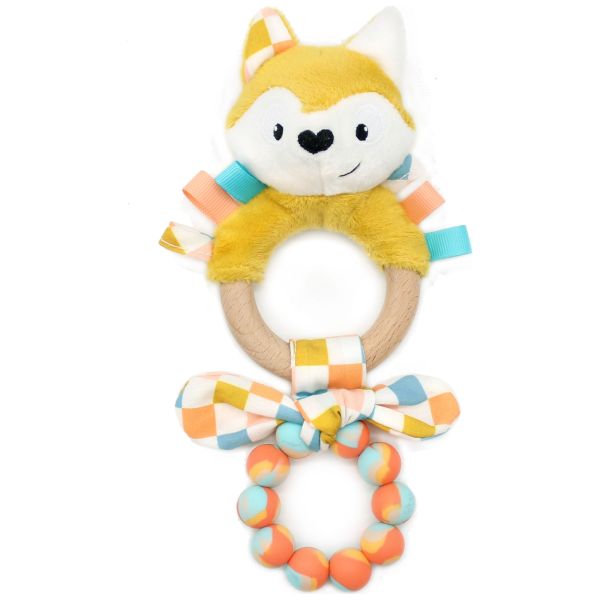 Anneau de dentition silicone et bois Cyranos le Renard